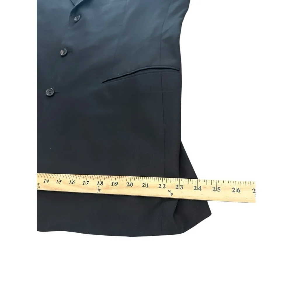 Canali Loro Piana Super 120's 100%‎ Wool Blazer Mens 52 US 42 Black #Y12-5